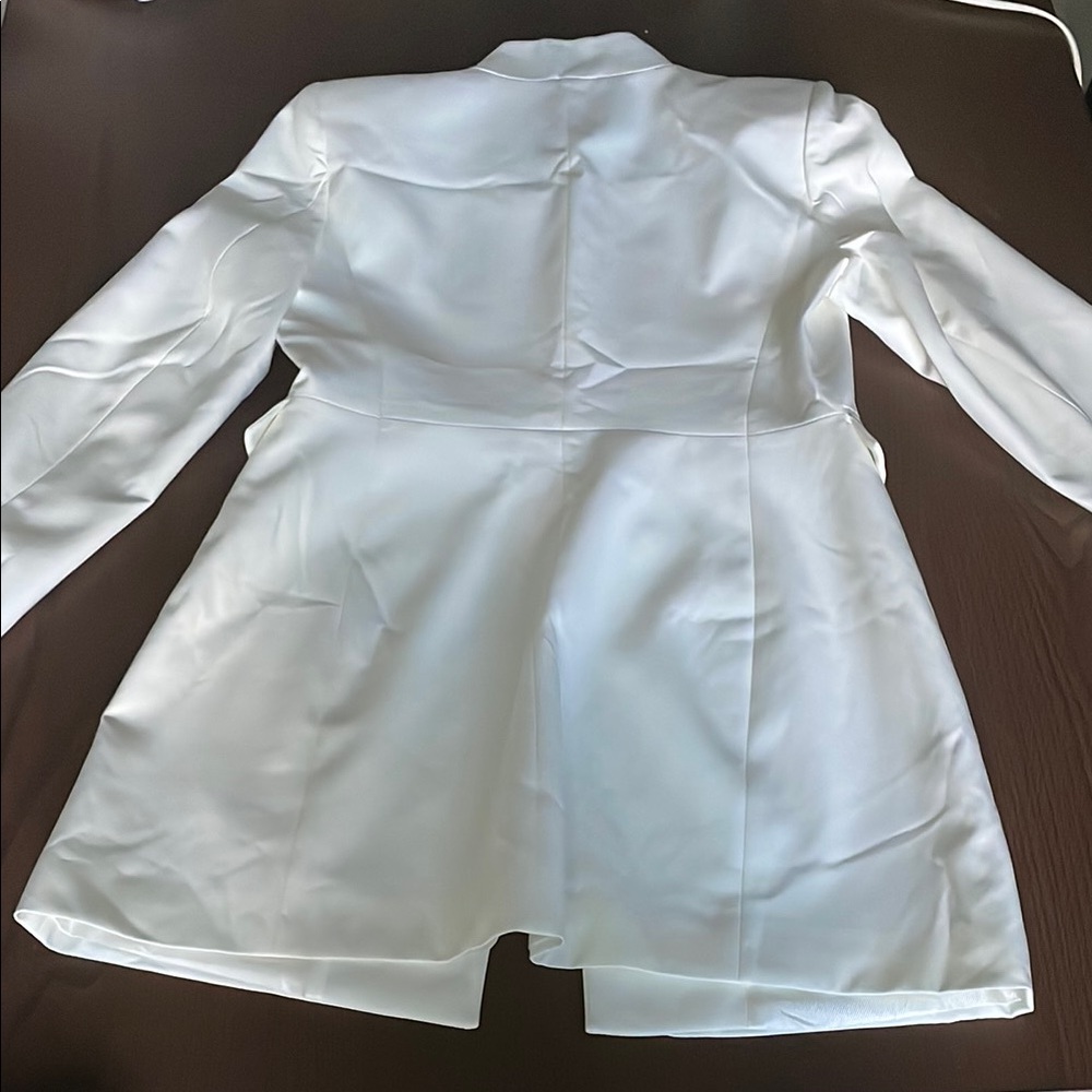 Zara White Blazer Tailored Suit Jacket - Picture 3 of 3